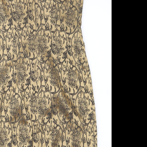 Principles Womens Gold Floral  Shift  Size 10