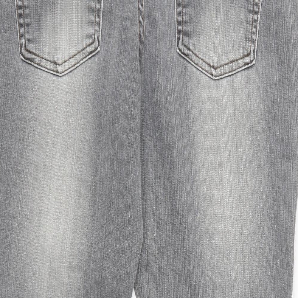 Marks and Spencer Womens Grey  Denim Flared Jeans Size 14 L27 in