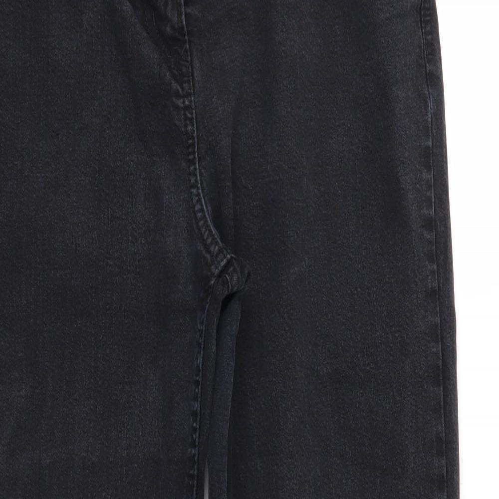 Marks and Spencer Womens Black  Denim Bootcut Jeans Size 14 L27 in