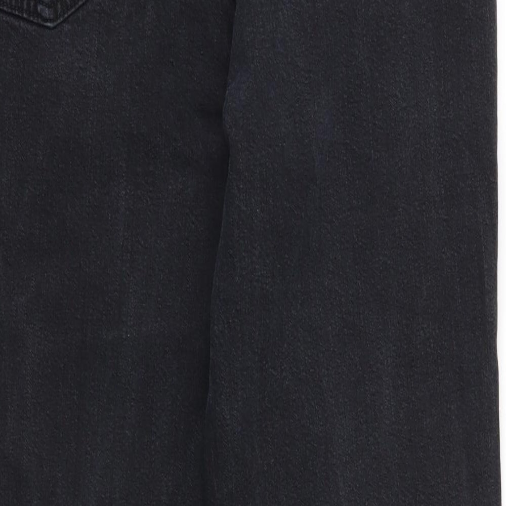 Marks and Spencer Womens Black  Denim Bootcut Jeans Size 14 L27 in