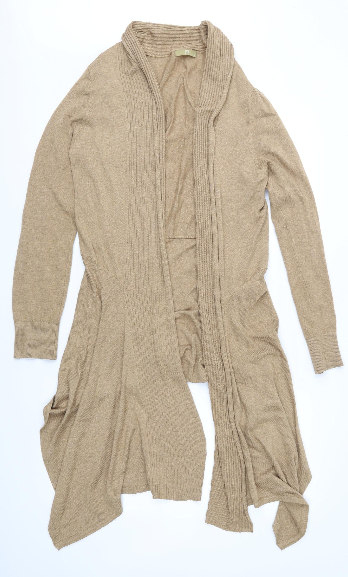 TU Womens Brown  Knit Cardigan Jumper Size 16