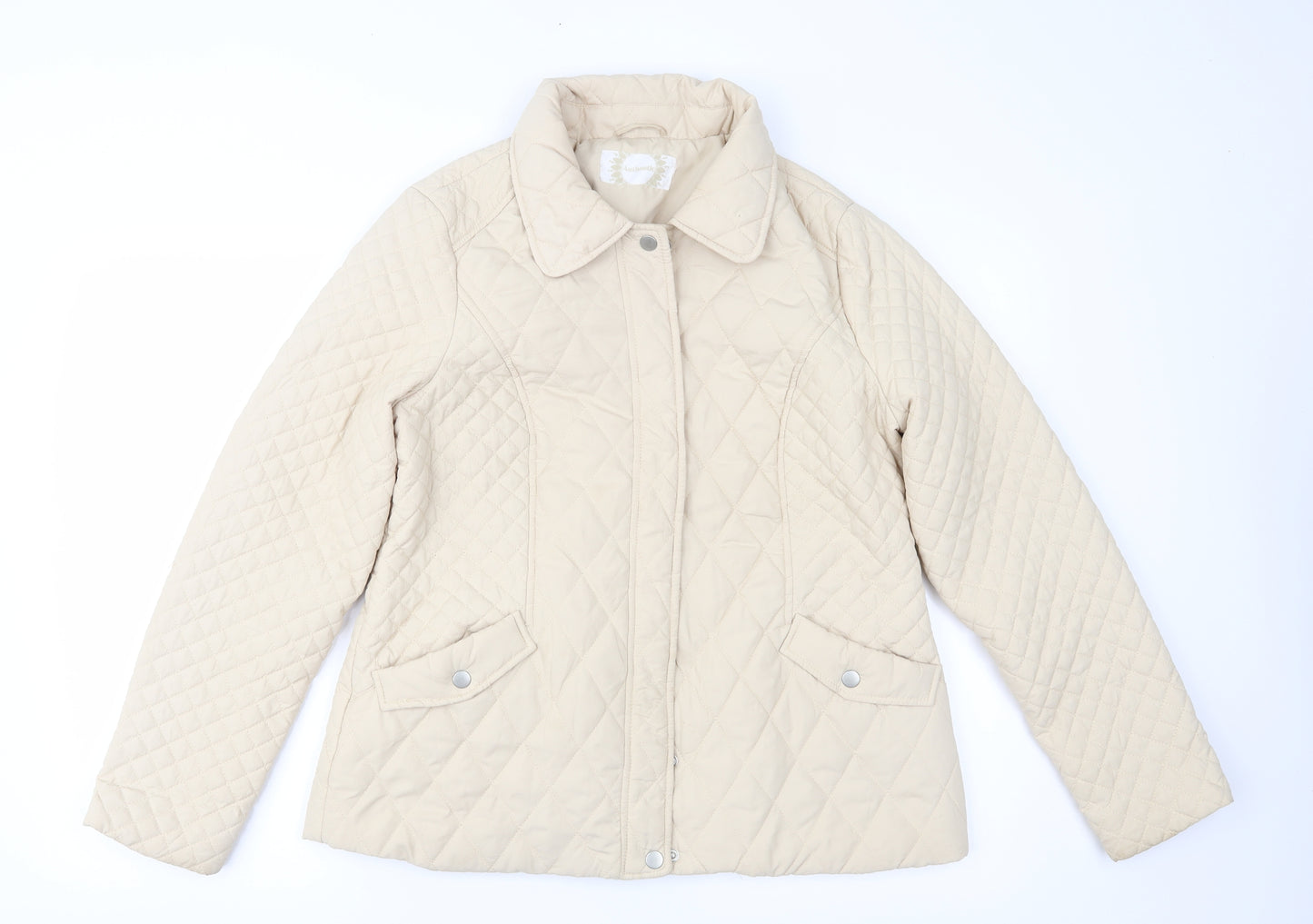 BHS Womens Beige   Quilted Jacket Size 14