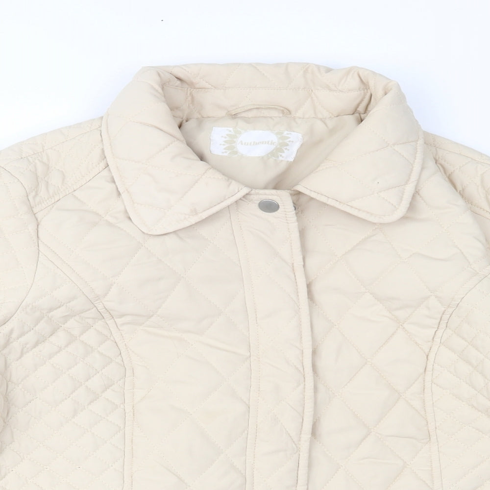 BHS Womens Beige   Quilted Jacket Size 14