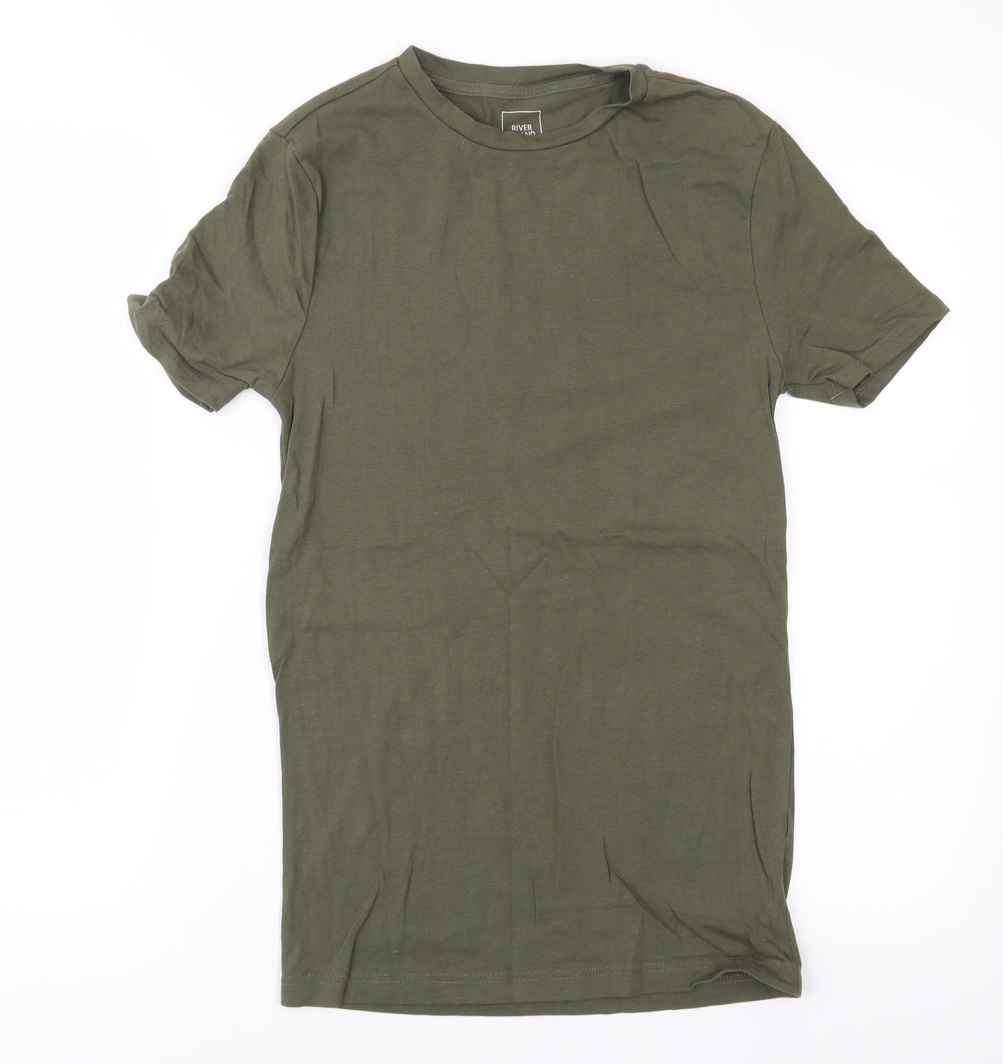 River Island Mens Green  Jersey  T-Shirt Size XS