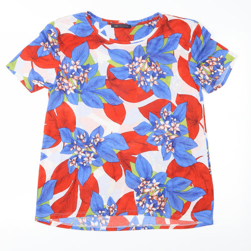 Marks and Spencer Womens Multicoloured Floral  Basic T-Shirt Size 10