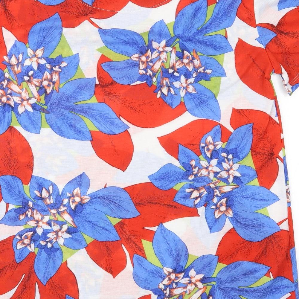 Marks and Spencer Womens Multicoloured Floral  Basic T-Shirt Size 10