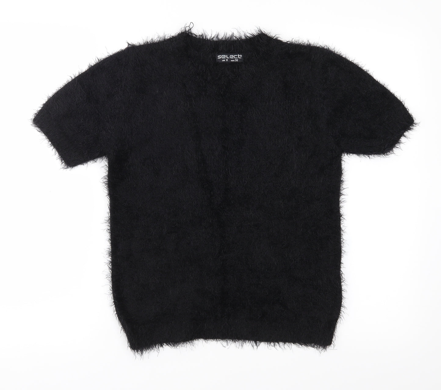 Select Womens Black  Knit Pullover Jumper Size 8
