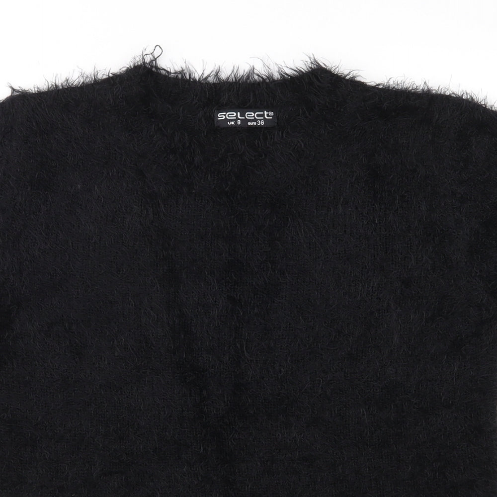Select Womens Black  Knit Pullover Jumper Size 8