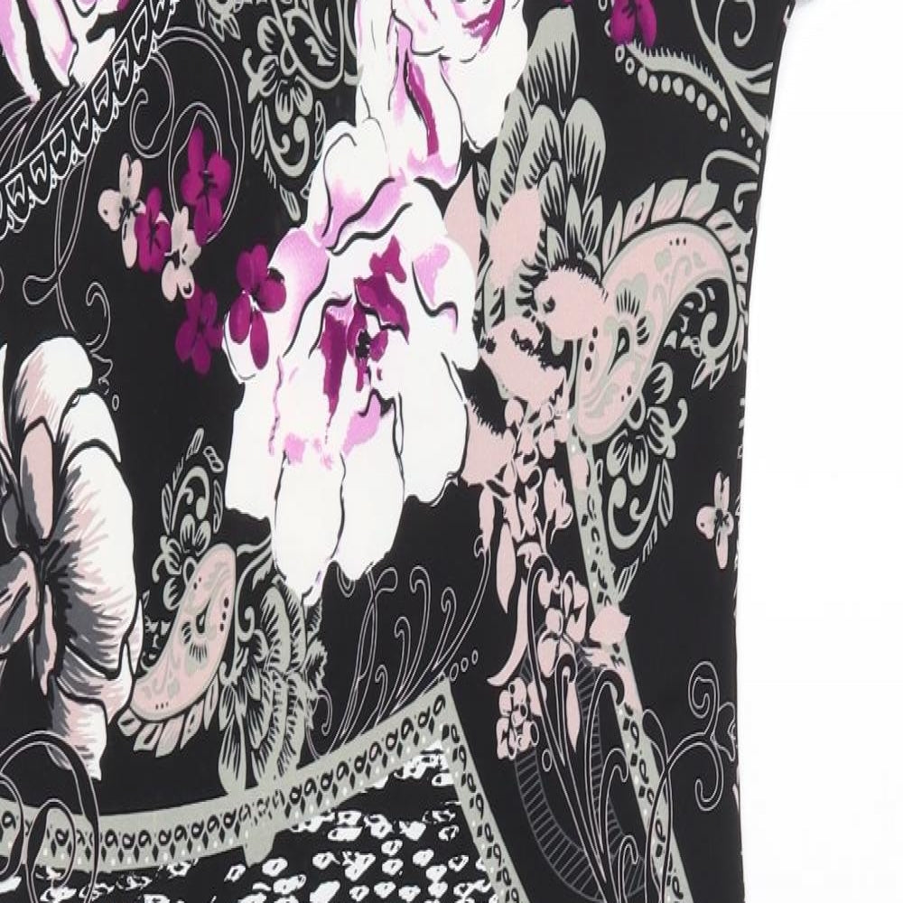 New Look Womens Black Floral  Sheath  Size S