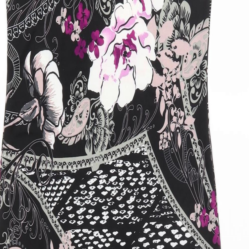 New Look Womens Black Floral  Sheath  Size S