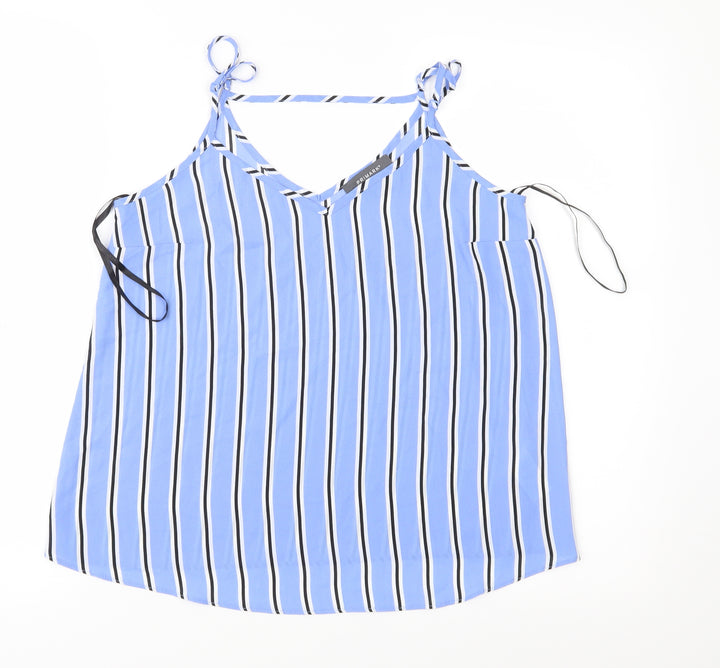 Primark Womens Blue Striped Camisole Blouse Size 8