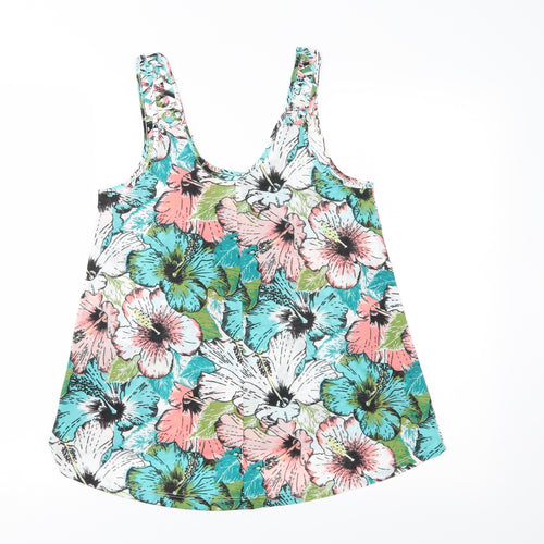 H&M Womens Green Floral  Basic Tank Size XS