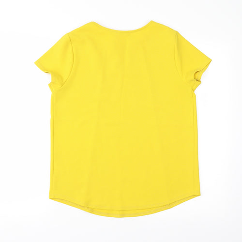 Papaya Womens Yellow   Basic Blouse Size 10
