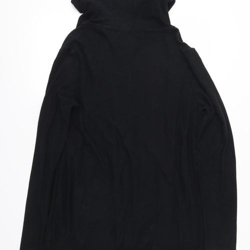 Bershka Womens Black  Jersey Cardigan Hoodie Size S
