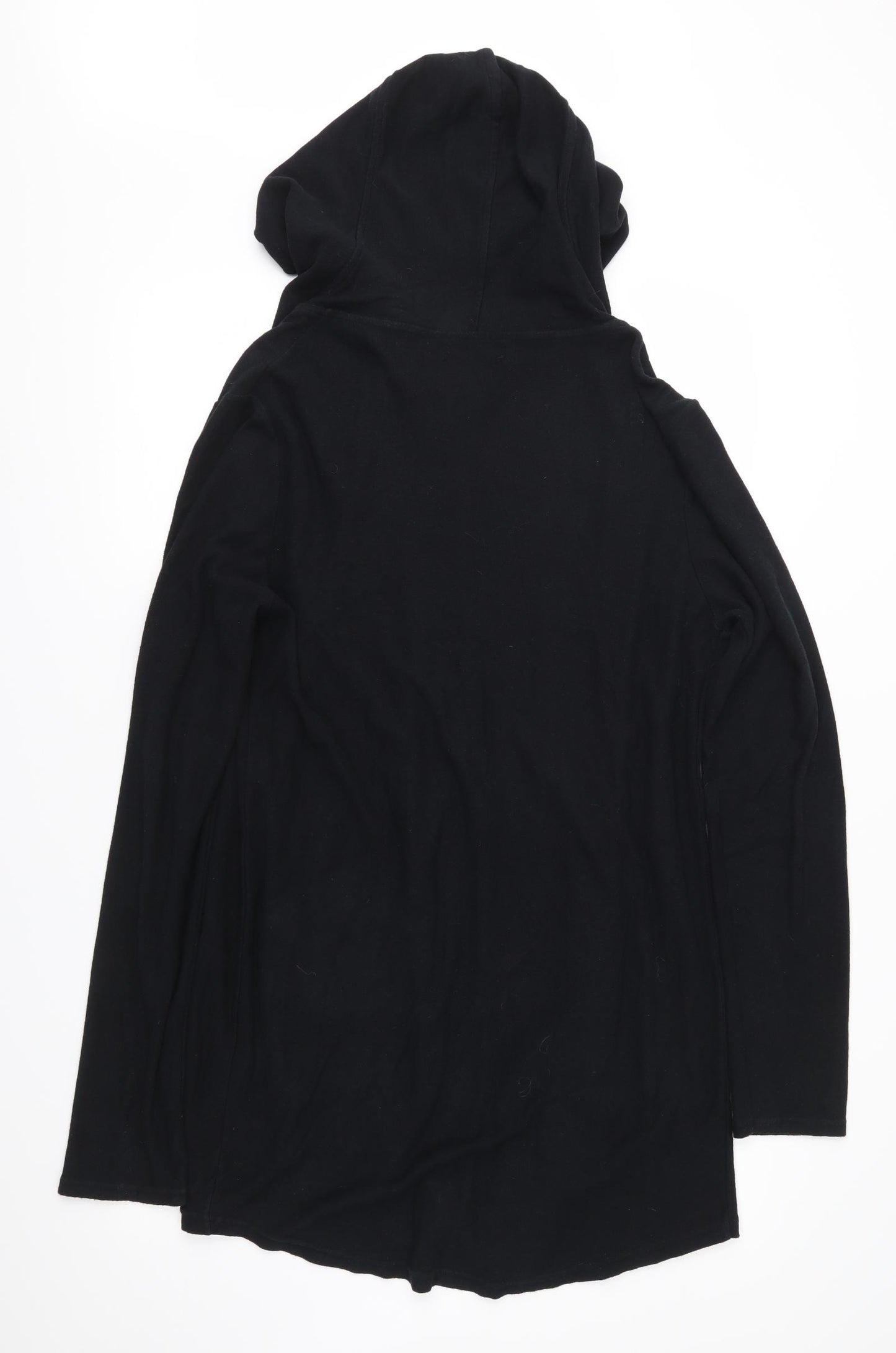 Bershka Womens Black  Jersey Cardigan Hoodie Size S