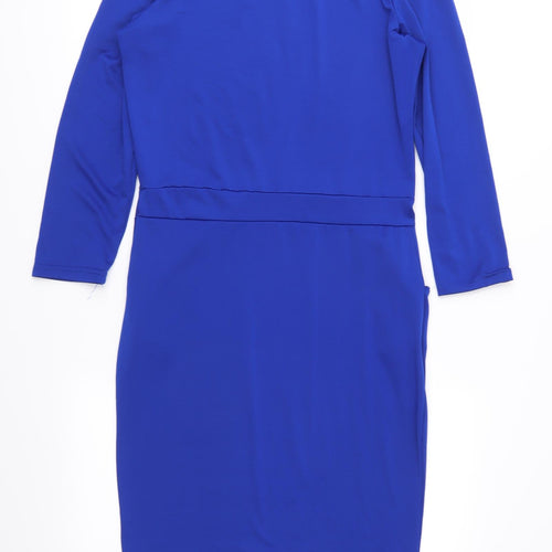 Preworn Womens Blue  Jersey Sheath  Size XL