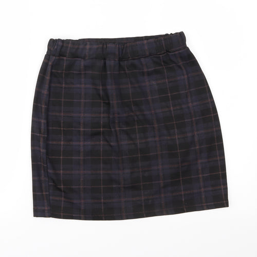 Preworn Womens Black Check  Straight & Pencil Skirt Size S