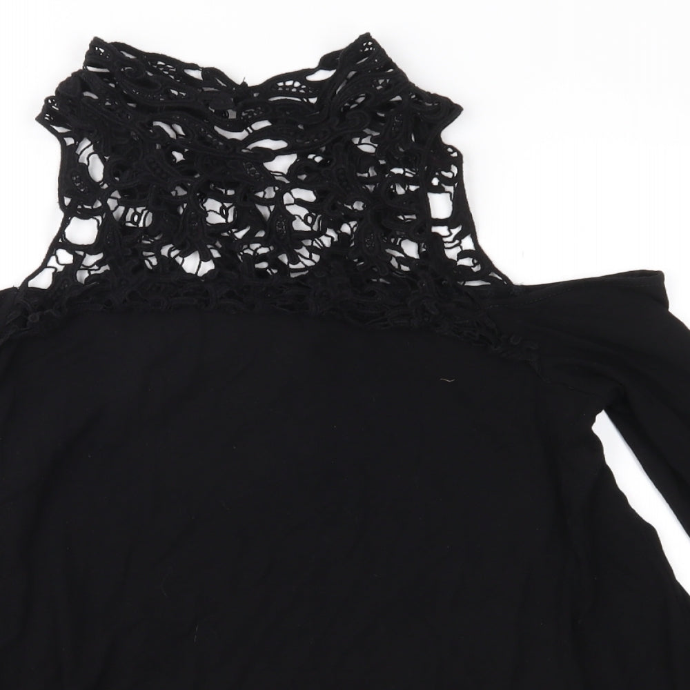 Body Flirt Womens Black  Jersey Basic Blouse Size S