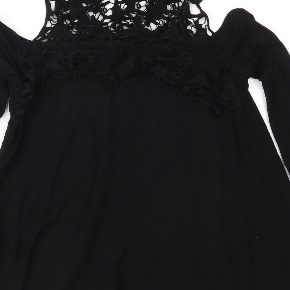 Body Flirt Womens Black  Jersey Basic Blouse Size S