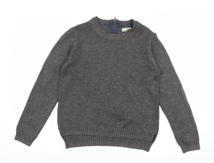 NEXT Girls Grey Knit Pullover Jumper Size 12 Years