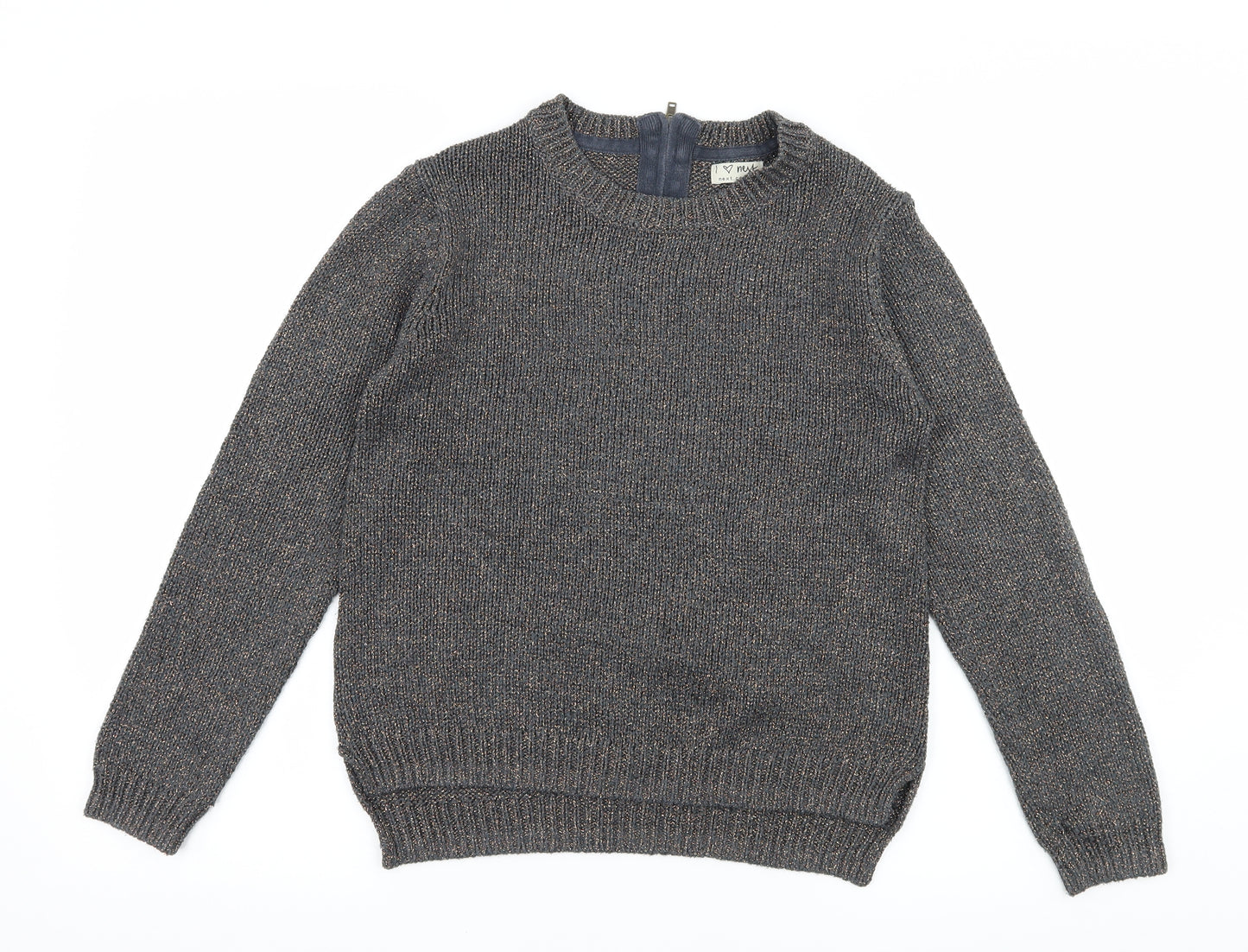 NEXT Girls Grey  Knit Pullover Jumper Size 12 Years