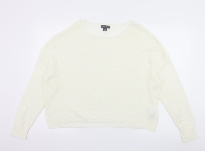 Primark Womens White  Knit Pullover Jumper Size 18