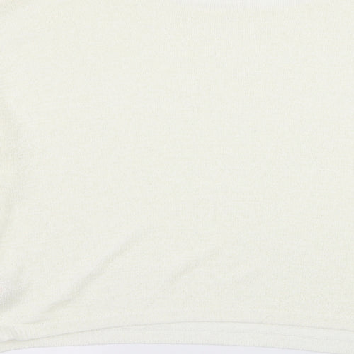 Primark Womens White  Knit Pullover Jumper Size 18