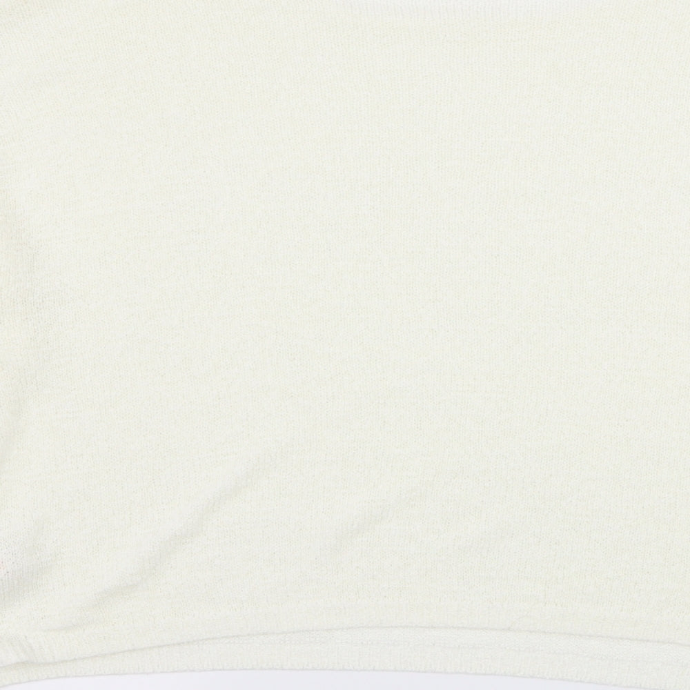 Primark Womens White  Knit Pullover Jumper Size 18