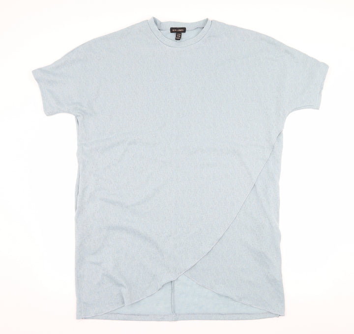 QED London Womens Blue Jersey T-Shirt Dress Size S