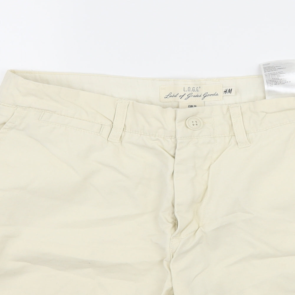 H&M Mens Ivory   Bermuda Shorts Size 29 in