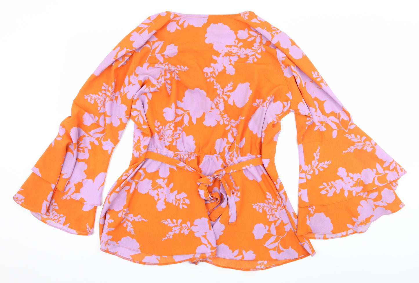 River Island Womens Orange Floral  Basic Blouse Size 20