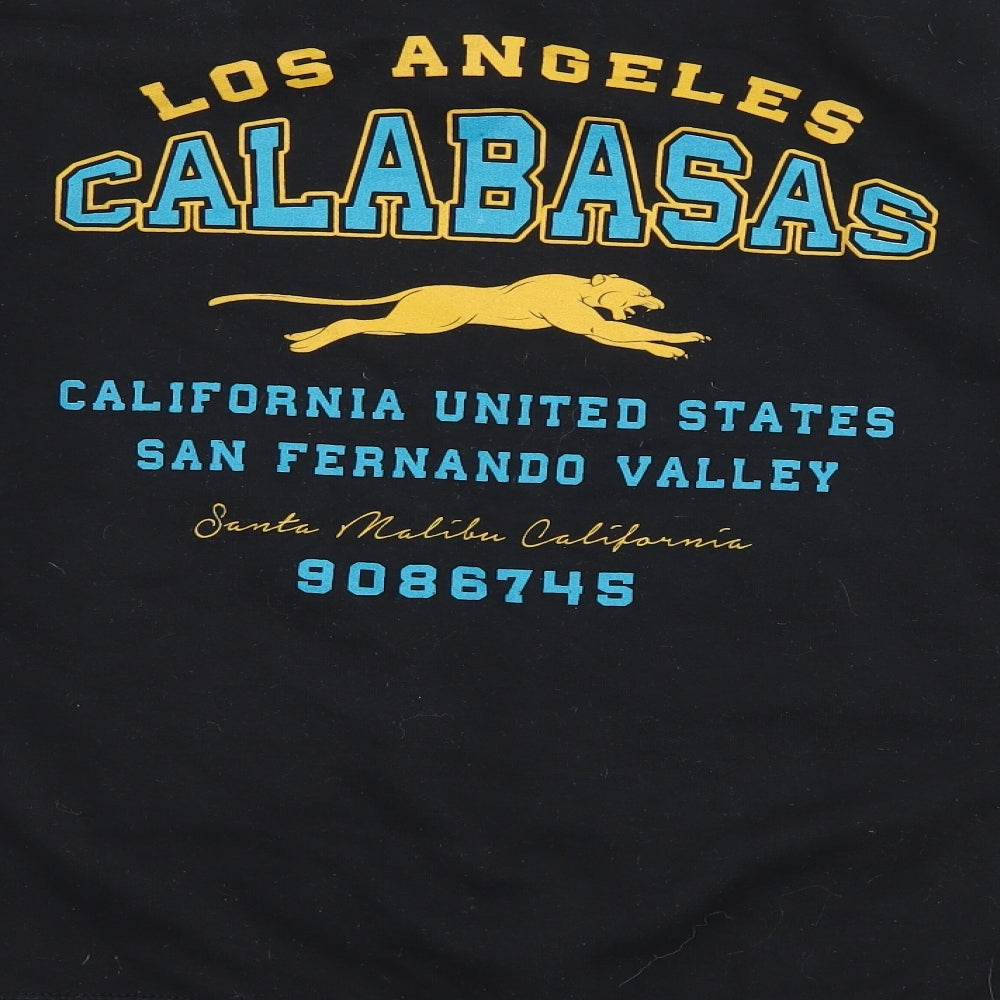 PRETTYLITTLETHING Womens Black  Jersey Pullover Sweatshirt Size M  - LA Calabasas