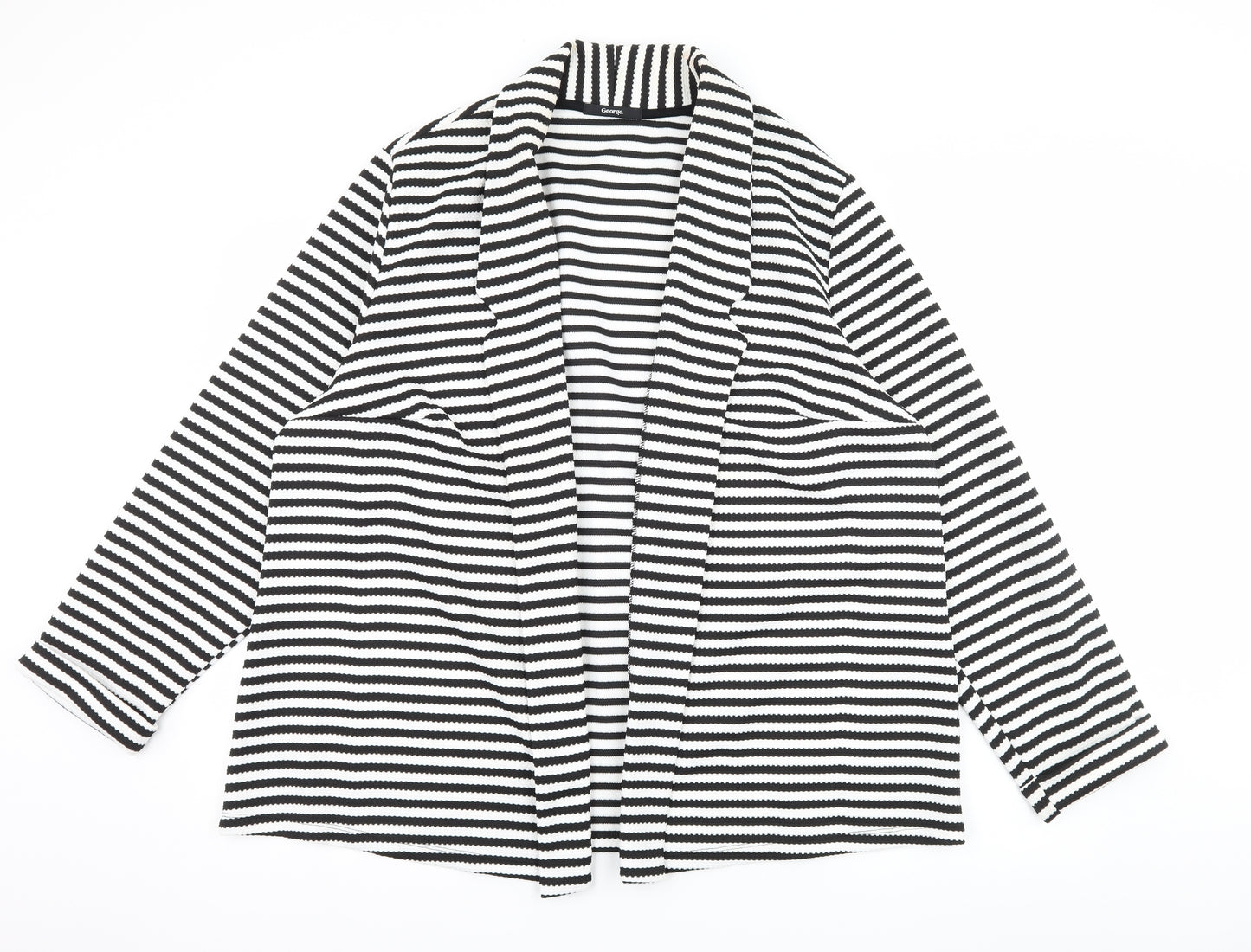 George Womens Black Striped  Jacket Blazer Size 22