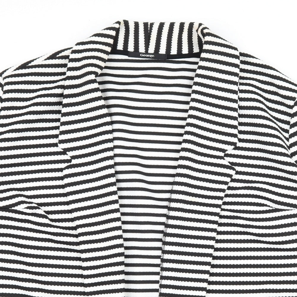 George Womens Black Striped  Jacket Blazer Size 22