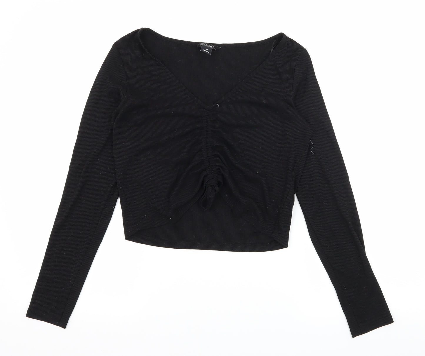 Monki Womens Black  Jersey Basic T-Shirt Size M