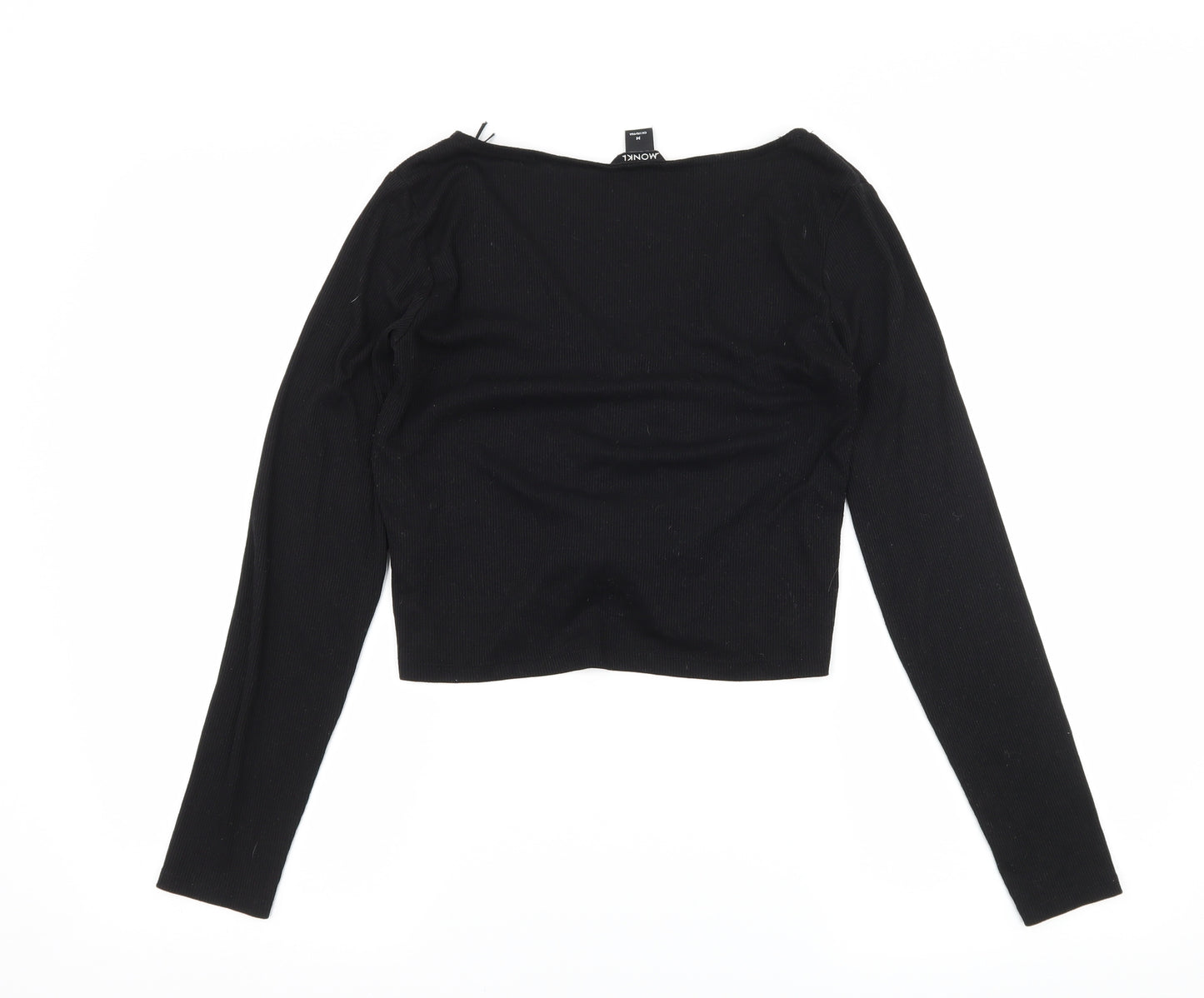 Monki Womens Black  Jersey Basic T-Shirt Size M