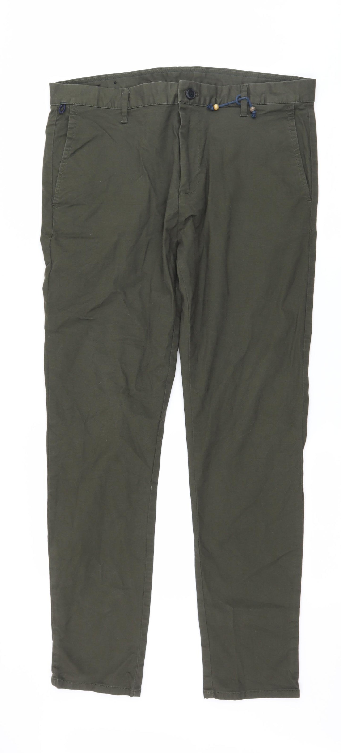 Zara Mens Green   Chino Trousers Size 36 in L31 in