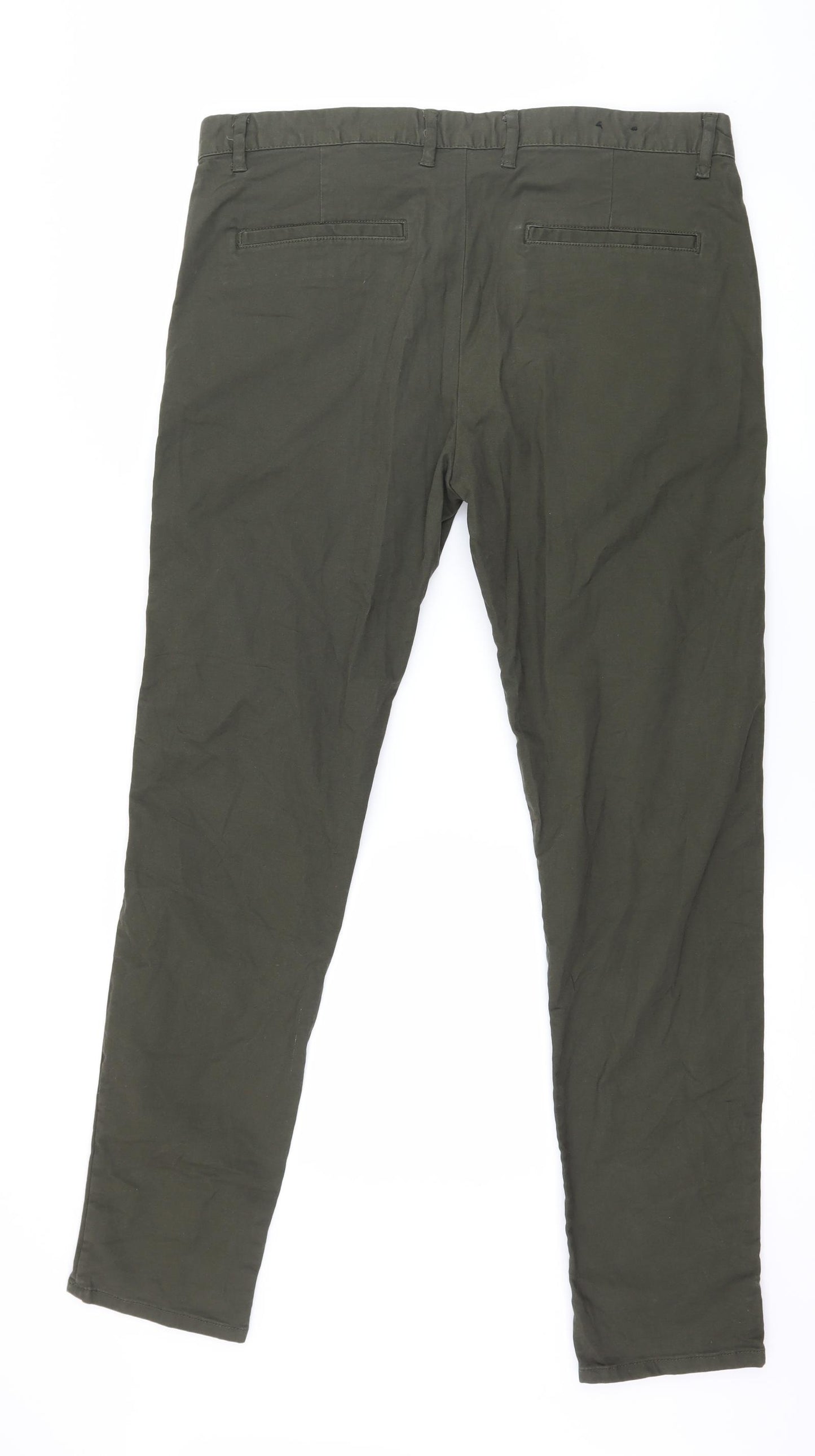 Zara Mens Green   Chino Trousers Size 36 in L31 in