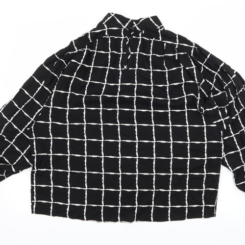 Primark Womens Black Check  Basic Blouse Size 12