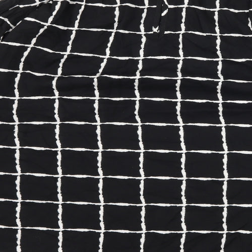 Primark Womens Black Check  Basic Blouse Size 12