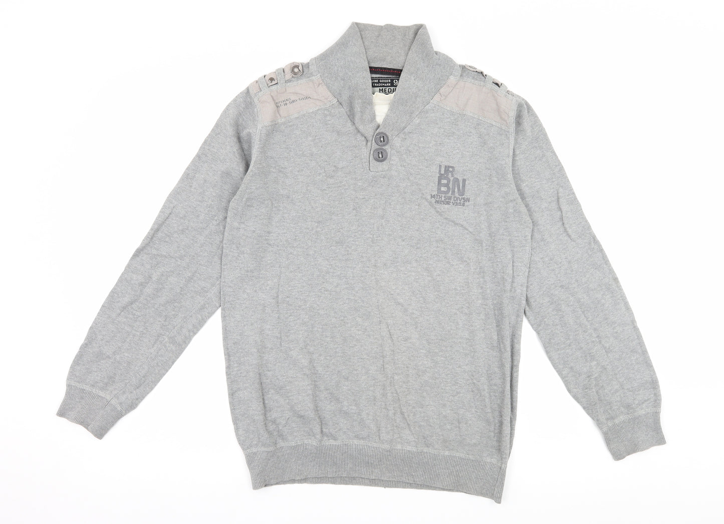 Cedar Wood State Mens Grey  Knit Pullover Jumper Size M