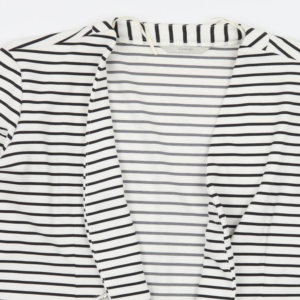 George Womens White Striped  Jacket  Size 22
