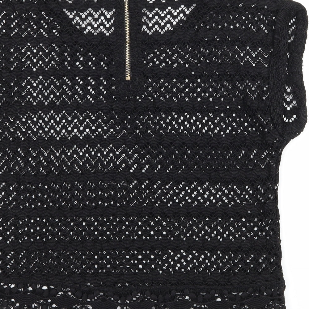 New Look Girls Black  Lace Basic T-Shirt Size 12-13 Years