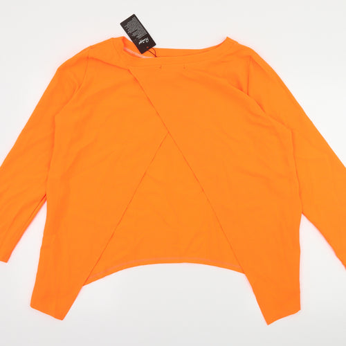 Ruiyige Womens Orange   Basic Blouse Size 3XL  - Neon