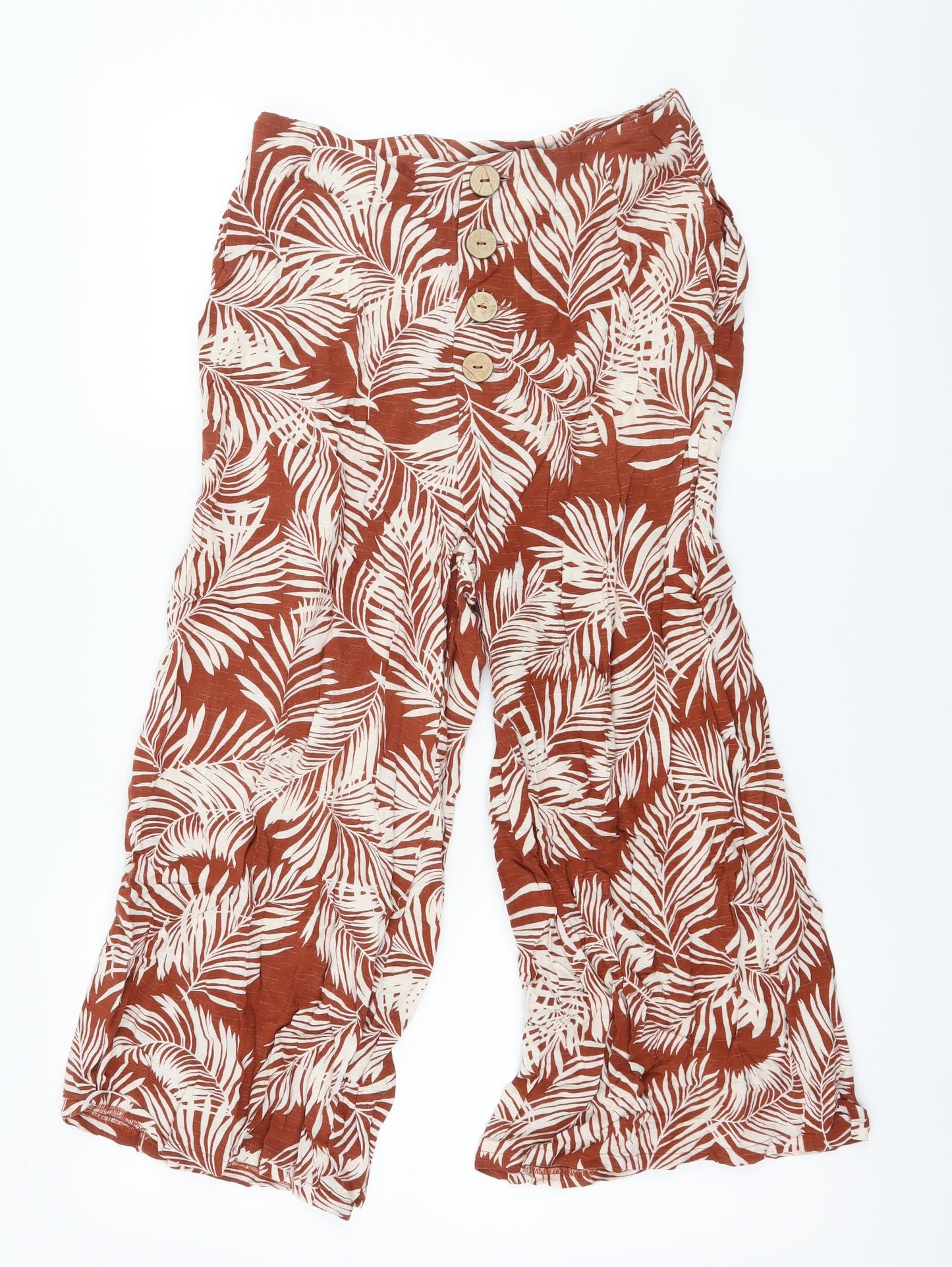 Primark Womens Brown   Cropped Trousers Size 10 L22 in