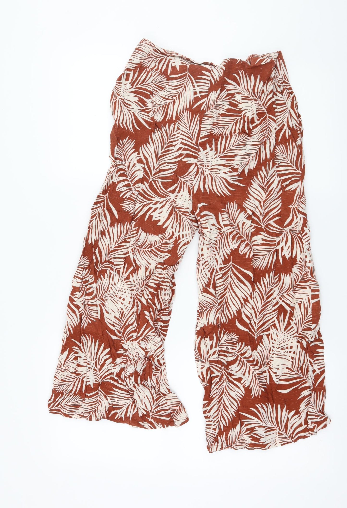 Primark Womens Brown   Cropped Trousers Size 10 L22 in