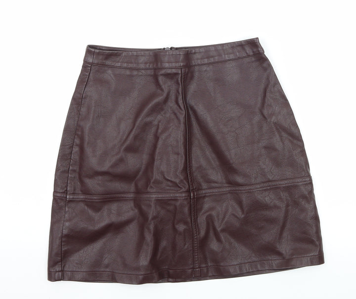 New Look Womens Purple A-Line Skirt Size 8