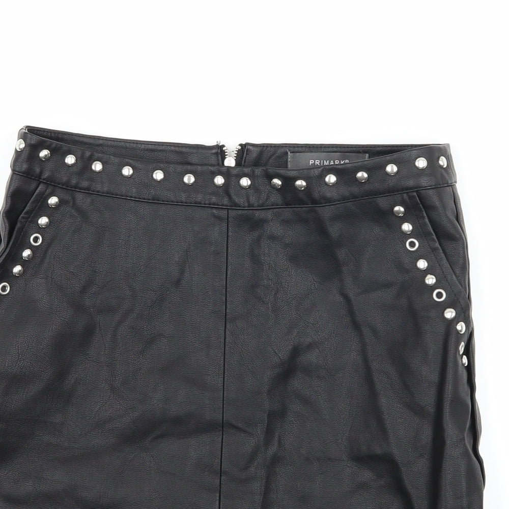 Primark Womens Black   A-Line Skirt Size 8