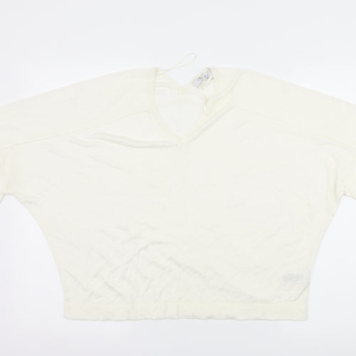 Preworn Womens Ivory  Knit Pullover Jumper Size S