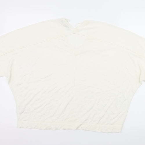 Preworn Womens Ivory  Knit Pullover Jumper Size S